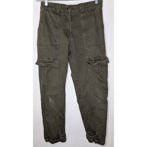 H&M Dark Khaki Utility Military Cargo Pants Size 4 (29x26) (1025)